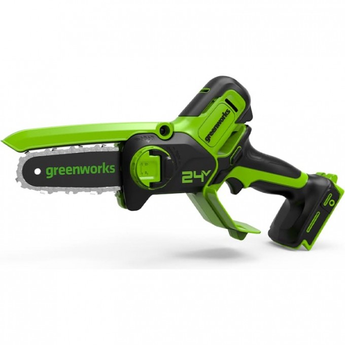 Цепная мини пила аккумуляторная GREENWORKS, 24V, 10см 2008207 Цепная мини пила аккумуляторная GREENWORKS, 24V, 10см 2008207